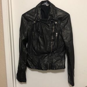 FreePeople distressed vegan leather jacket